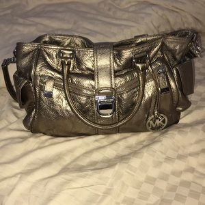 Gold leather Michael Kors purse